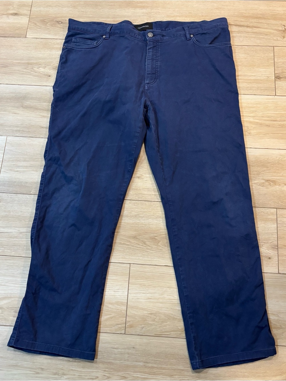 Zegna Roccia City 5- Pocket Chino Pants Navy Blue Size 42x29 Ok Condition
